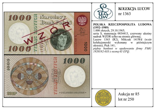 1.000 złotych, 29.10.1965