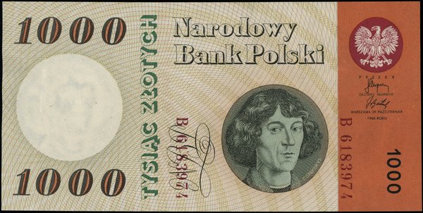 1.000 złotych, 29.10.1965