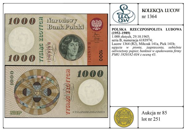 1.000 złotych, 29.10.1965