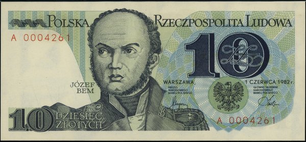 10 złotych, 1.06.1982