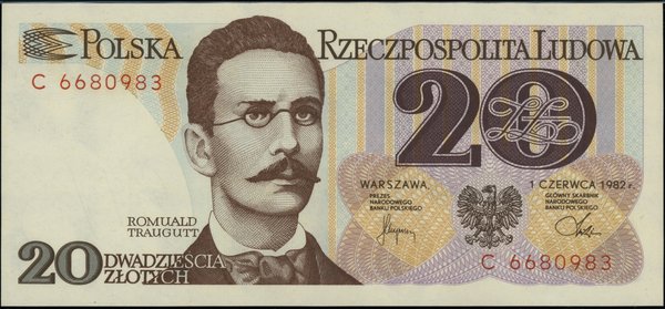 20 złotych, 1.06.1982