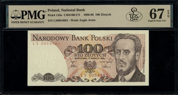 100 złotych, 1.06.1986