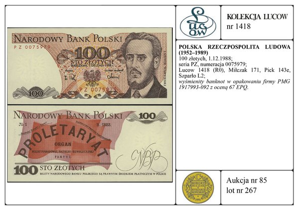 100 złotych, 1.12.1988