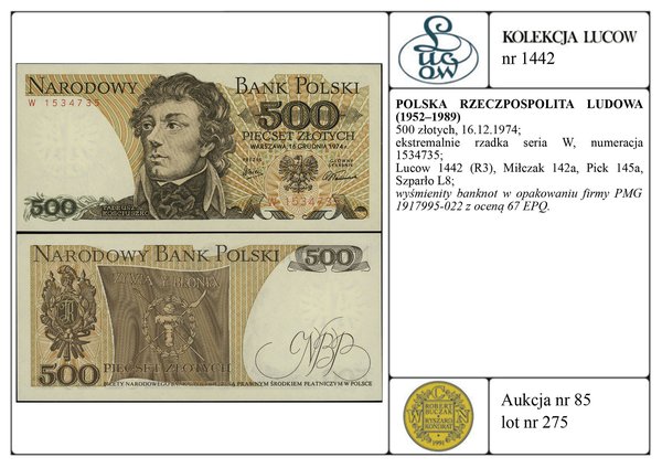 500 złotych, 16.12.1974