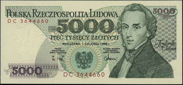 5.000 złotych, 1.12.1988