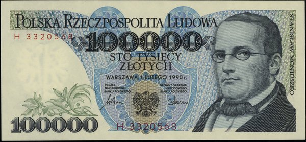 100.000 złotych, 1.02.1990