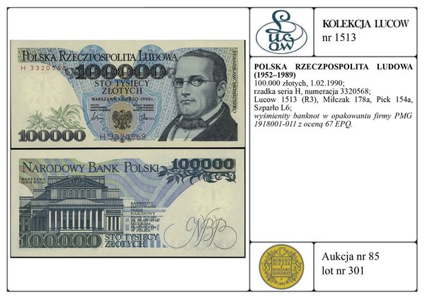 100.000 złotych, 1.02.1990