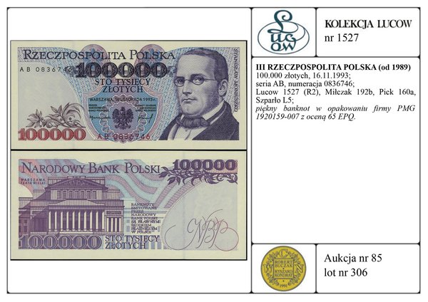 100.000 złotych, 16.11.1993