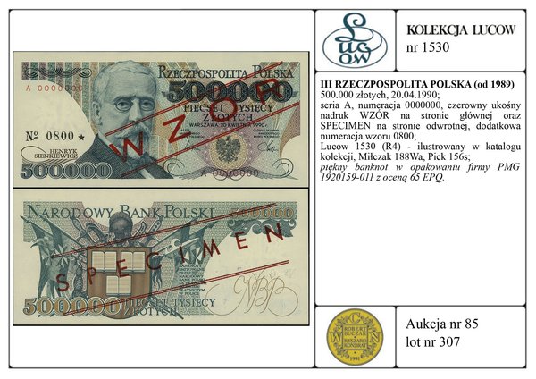 500.000 złotych, 20.04.1990