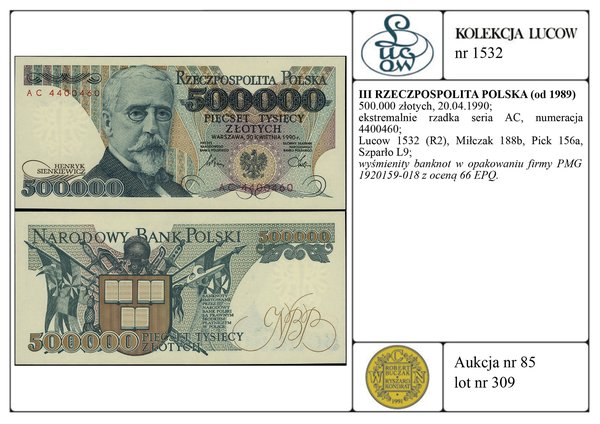 500.000 złotych, 20.04.1990