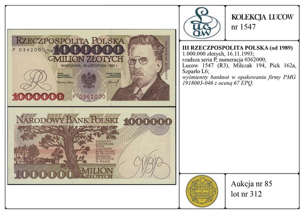 1.000.000 złotych, 16.11.1993