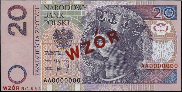 20 złotych, 25.03.1994