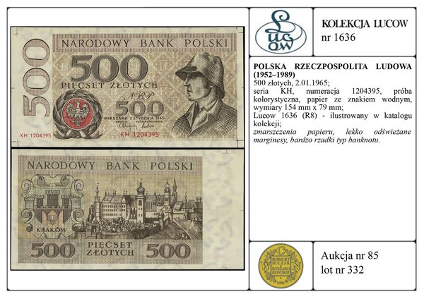 500 złotych, 2.01.1965