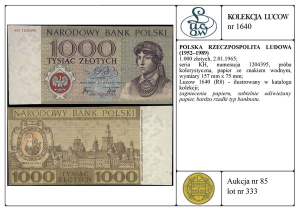 1.000 złotych, 2.01.1965