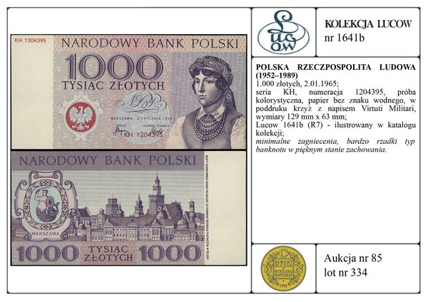 1.000 złotych, 2.01.1965