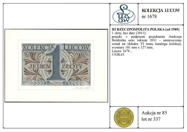 1 złoty, bez daty (2011)