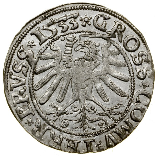 Grosz, 1533, Toruń; końcówki legend PRVSS / PRVS