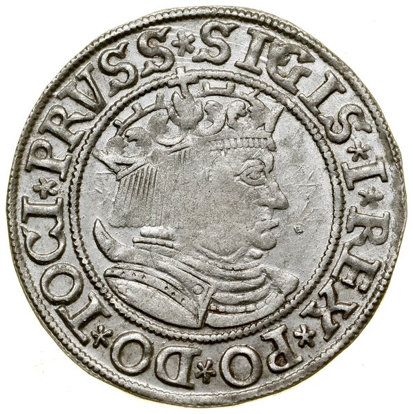 Grosz, 1533, Toruń; końcówki legend PRVSS / PRVS