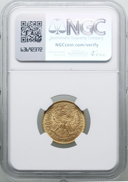20 złotych, 1925, Warszawa; moneta wybita na pam