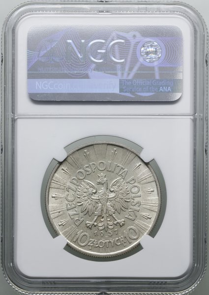 10 złotych, 1937, Warszawa; Józef Piłsudski; Kop