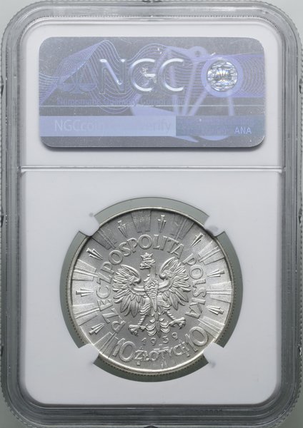 10 złotych, 1939, Warszawa; Józef Piłsudski; Kop