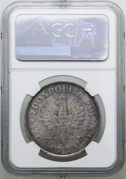 5 złotych, 1925, Warszawa; Konstytucja; Aw: Orze