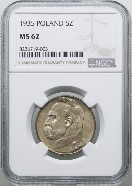 5 złotych, 1935, Warszawa; Józef Piłsudski; Kop.