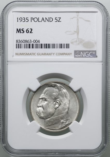 5 złotych, 1935, Warszawa; Józef Piłsudski; Kop.