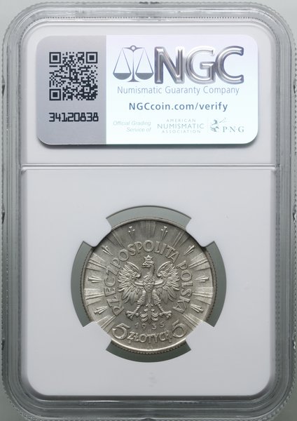 5 złotych, 1935, Warszawa; Józef Piłsudski; Kop.