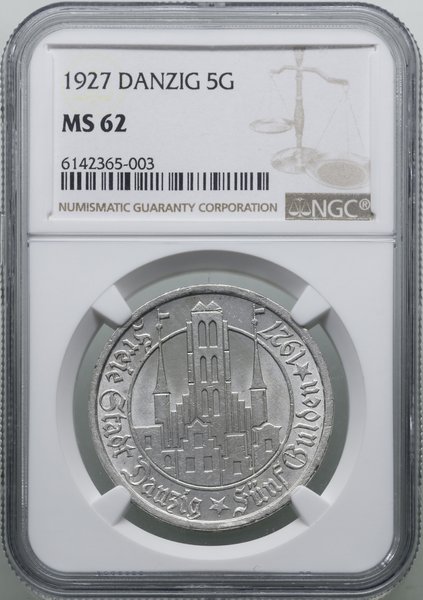 5 guldenów, 1927, Berlin; Kościół Marii Panny; A