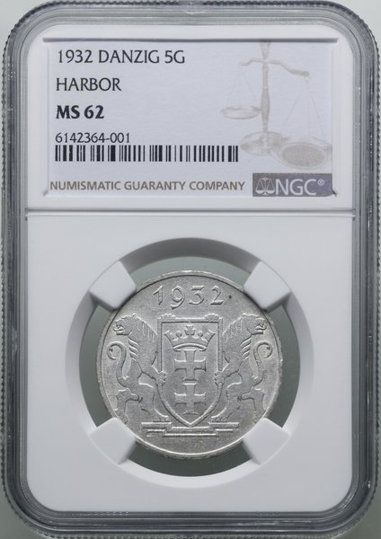 5 guldenów, 1932, Berlin; Żuraw portowy; AKS 8, 