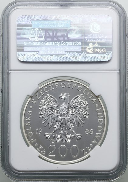 200 złotych, 1986, Szwajcaria; Jan Paweł II; Par