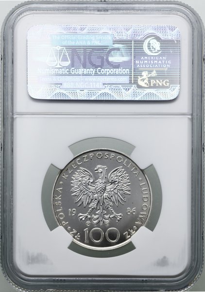 100 złotych, 1986, Szwajcaria; Jan Paweł II; Par