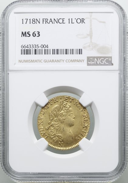 Louis d’or à la croix de Malte, 1718 N, Montpell