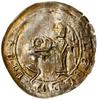 Brakteat absolucyjny (1137–1138), Kraków; Św. Wojciech stojący na wprost, z głową skierowaną w lew..