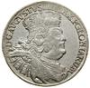 Ort, 1756 EC, Lipsk; typ portretowy z dużą głową władcy, brosza zapony owalna, perełkowa, pola kor..