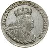 Ort, 1756 EC, Lipsk; typ portretowy z małą głową władcy, brosza zapony owalna, gładka, pola koron ..