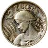 2 złote, 1925, Londyn; popiersie kobiety z kłosa