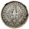 2 złote, 1927, Warszawa; Popiersie kobiety z kłosami, na rewersie wypukły napis PRÓBA; Kop. 2906 (..