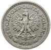 1 złoty, 1928, Warszawa; napis PRÓBA pod nominałem, w otoku wieniec z liści dębowy, bez znaku menn..
