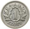 1 złoty, 1928, Warszawa; napis PRÓBA pod nominałem, w otoku wieniec z liści dębowy, bez znaku menn..