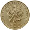 500 złotych, 1976, Warszawa; Kazimierz Pułaski (1747–1779) z wypukłym napisem PRÓBA na rewersie; P..