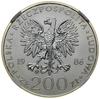 200 złotych, 1986, Szwajcaria; Jan Paweł II; Parchimowicz 316e; srebro próby 750, ok. 28.3 g; wybi..