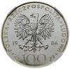 100 złotych, 1986, Szwajcaria; Jan Paweł II; Parchimowicz 294e; srebro próby 750, ok.14.1 g; wybit..