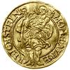 Dukat, 1558, Złoty Stok; Aw: Tarcza herbowa, nad nią pełna data, legenda; Rw: Postać św. Krzysztof..