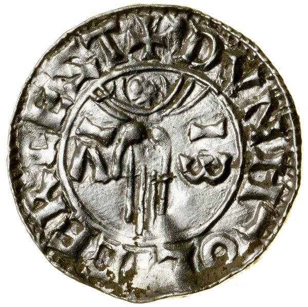 Denar typu First Hand, (979–985), Leicester, mincerz Dunstan