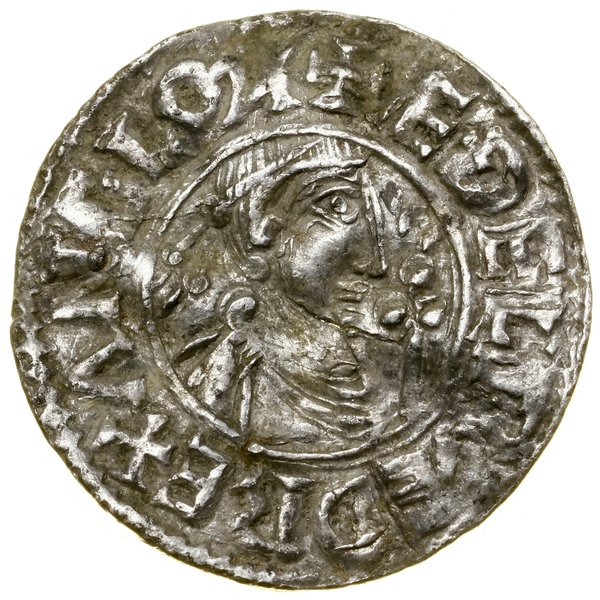 Denar typu Second Hand, (985–991), Canterbury, mincerz Boga