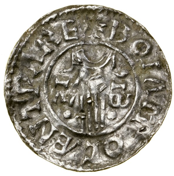 Denar typu Second Hand, (985–991), Canterbury, mincerz Boga