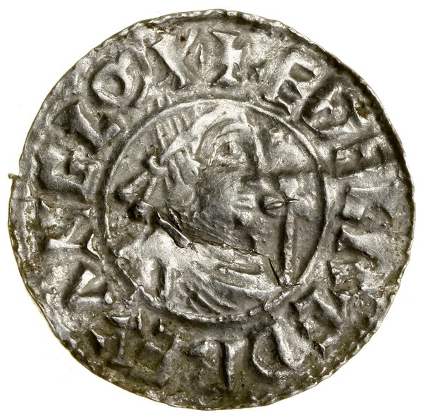 Denar typu Second Hand, (985–991), Londyn, mincerz Aethelred