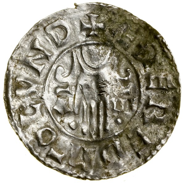 Denar typu Second Hand, (985–991), Londyn, mincerz Aethelred